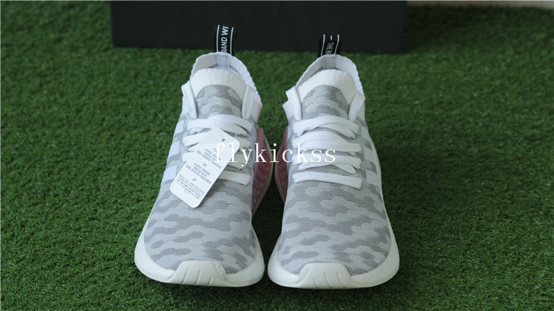 Adidas NMD R2 Primeknit Grey Pink BY9520 Real Boost